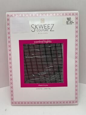 Skweez Couture Sheer Control Top Patterned Pantyhose C NIP